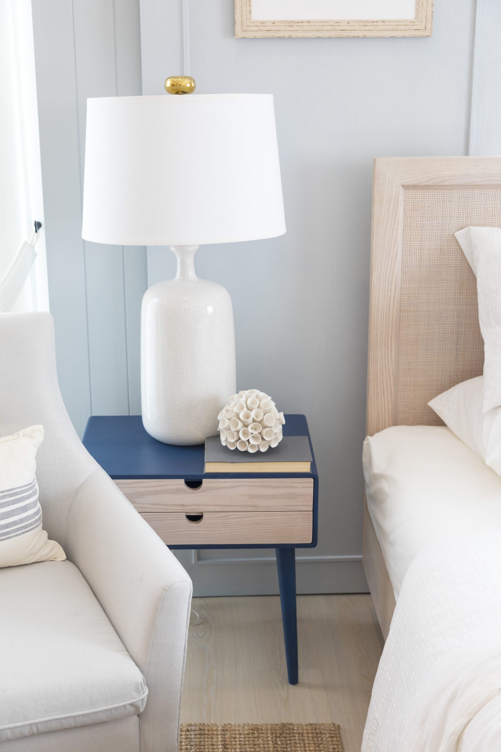 Bedside Lamp and Bed at staging job