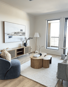 Staged living room interior highlighting key design features for house staging Melbourne